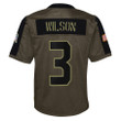Russell Wilson Seattle Seahawks Youth 2021 Salute To Service Game Jersey - Olive