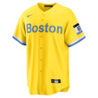 Men's Enrique Hernandez Boston Red Sox City Connect Replica Player Jersey - Gold/Light Blue