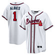 Men's Ozzie Albies Atlanta Braves Home Replica Player Name Jersey - White