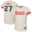Mike Trout Los Angeles Angels Youth 2022 City Connect Replica Player Jersey - Cream