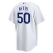 Men's Mookie Betts Los Angeles Dodgers Home Replica Player Name Jersey - White