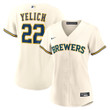 Christian Yelich Milwaukee Brewers Women's Home Replica Player Jersey - Cream