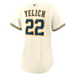 Christian Yelich Milwaukee Brewers Women's Home Replica Player Jersey - Cream