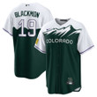 Men's Charlie Blackmon Colorado Rockies City Connect Replica Player Jersey - White/Forest Green
