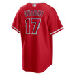 Men's Shohei Ohtani Los Angeles Angels Alternate Replica Player Name Jersey - Red