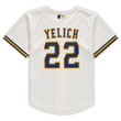 Men's Christian Yelich Milwaukee Brewers Preschool Home Replica Player Jersey - Cream