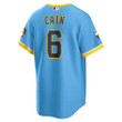 Men's Lorenzo Cain Milwaukee Brewers 2022 City Connect Replica Player Jersey - Powder Blue