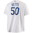 Men's Mookie Betts Los Angeles Dodgers Big &amp; Tall Replica Player Jersey - White