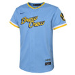 Christian Yelich Milwaukee Brewers Youth 2022 City Connect Replica Player Jersey - Powder Blue