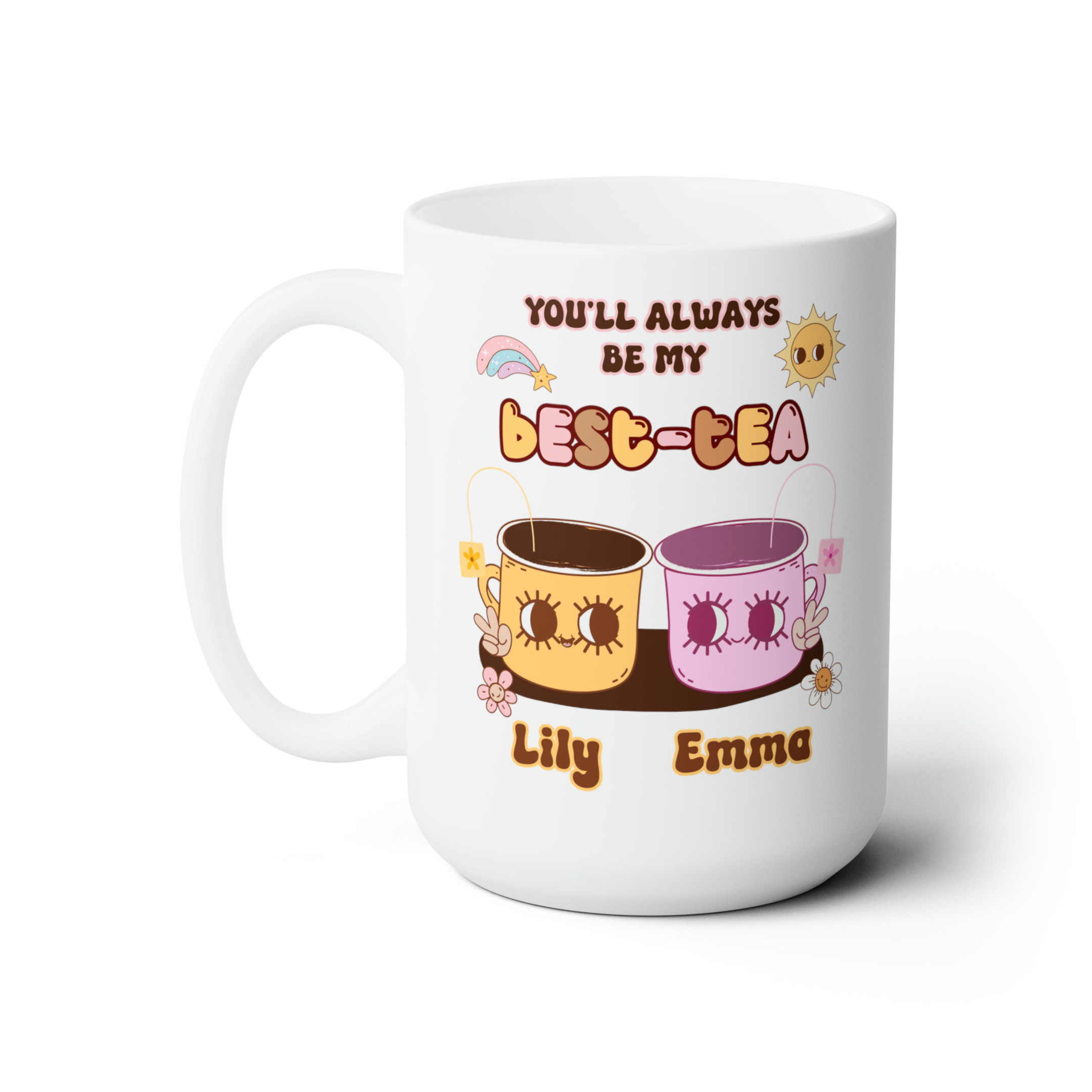 Custom Best Friend Mug, Bestie Personalized Mug Best Friends Tea Cups, Best Friends Mug, Friend Mug, Friend Birthday present, Christmas Gift