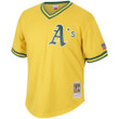 Men's Mark McGwire Oakland Athletics Mitchell &amp; Ness Cooperstown Collection Mesh Batting Practice Jersey - Gold