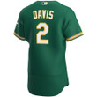 Men's Khris Davis Oakland Athletics Alternate Authentic Player Jersey - Kelly Green