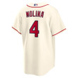 Men's Yadier Molina St. Louis Cardinals Alternate Replica Player Name Jersey - Cream