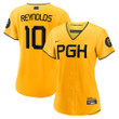 Bryan Reynolds Pittsburgh Pirates Women's 2023 City Connect Replica Player Jersey - Gold
