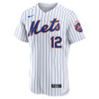 Men's Francisco Lindor New York Mets Home Authentic Player Jersey - White