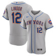 Men's Francisco Lindor New York Mets Road Authentic Player Jersey - Gray