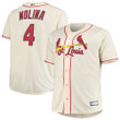 Men's Yadier Molina St. Louis Cardinals Big &amp; Tall Replica Player Jersey - Cream