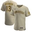 Men's Manny Machado San Diego Padres Alternate Authentic Player Jersey - Tan/Brown