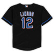 Men's Francisco Lindor New York Mets Toddler Alternate Replica Player Jersey - Black