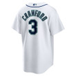 Men's JP Crawford Seattle Mariners Home Replica Jersey - White