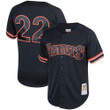 Men's Will Clark San Francisco Giants Mitchell &amp; Ness Cooperstown Collection Mesh Batting Practice Button-Up Jersey - Black