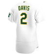 Men's Khris Davis Oakland Athletics Home Authentic Player Jersey - White