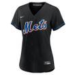 Francisco Lindor New York Mets Women's 2022 Alternate Replica Player Jersey - Black