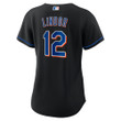 Francisco Lindor New York Mets Women's 2022 Alternate Replica Player Jersey - Black