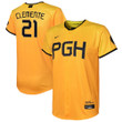 Roberto Clemente Pittsburgh Pirates Toddler 2023 City Connect Replica Player Jersey - Gold