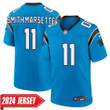 Ihmir Smith-Marsette No 11 Men's Blue Carolina Panthers Alternate 2024 Game Jersey