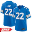Bobby Layne No 22 Men's Detroit Lions Home Game 2024 Jersey – Blue