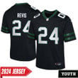 Darrelle Revis No 24 Youth's New York Jets Legacy Black Alternate Game 2024 Jersey