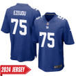 Joshua Ezeudu No 75 Men's New York Giants 2024 Home Game Jersey – Rush Blue