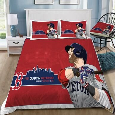 3D Customize Boston Red Sox Bedding Set Duvet Cover , Comforter Set