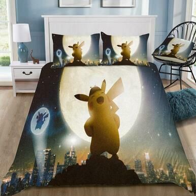 3D Customize Pokmon Detective Pikachu Bedding Set Duvet Cover #7 EXR3185 , Comforter Set
