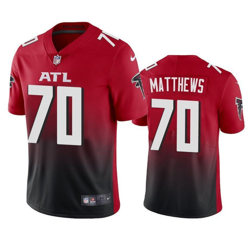 Atlanta Falcons Jake Matthews Red 2020 2nd Alternate Vapor Limited- Men's Jersey