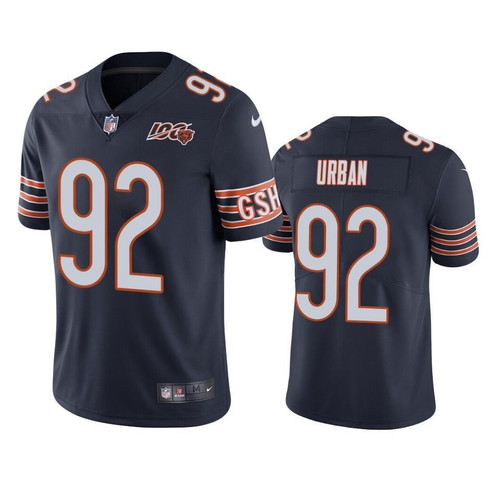 Chicago Bears Brent Urban Navy 100th Season Vapor Limited Jersey