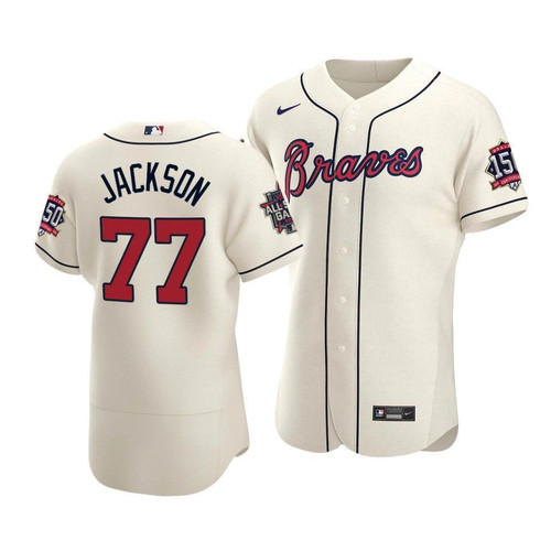 Atlanta Braves Luke Jackson #77 2021 MLB All-Star Game Patch AlternateCream Jersey