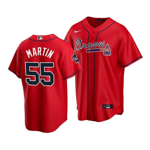 Atlanta Braves Chris Martin #55 2021 MLB All-Star Game PatchRed Jersey