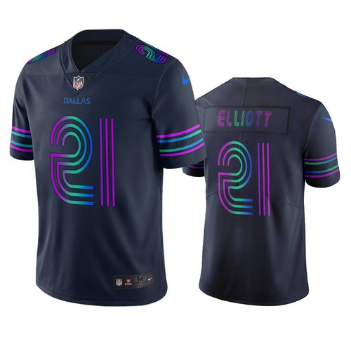 Dallas Cowboys Ezekiel Elliott Navy Vapor Limited City Edition Jersey