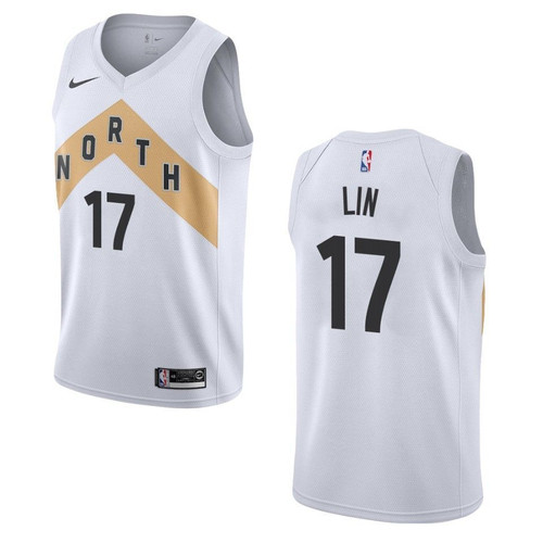 2019-20 Men's Toronto Raptors #17 Jeremy Lin City Swingman- White Jersey