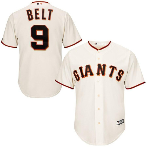 Brandon Belt San Francisco Giants Majestic Cool Base Player- Tan Jersey