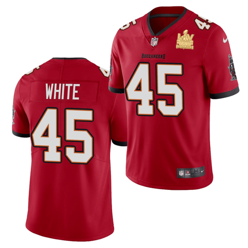 Devin White Tampa Bay Buccaneers Red Super Bowl LV Champions Vapor Limited Jersey