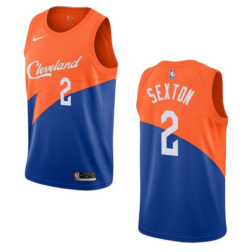 2019-20 Men's Cleveland Cavaliers #2 Collin Sexton City Swingman- Blue Jersey