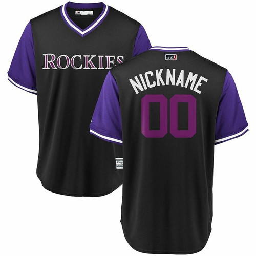 Colorado Rockies Majestic 2020 Players' Weekend Cool Base Pick-A-Player Roster- Black Purple Jersey