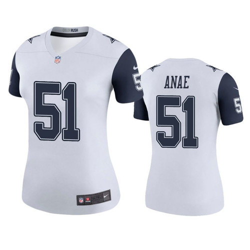 Dallas Cowboys Bradlee Anae White Color Rush Legend- Women's Jersey