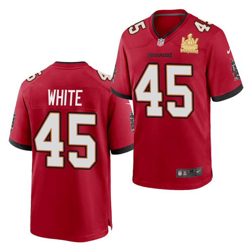 Devin White Tampa Bay Buccaneers Red Super Bowl LV Champions Game Jersey