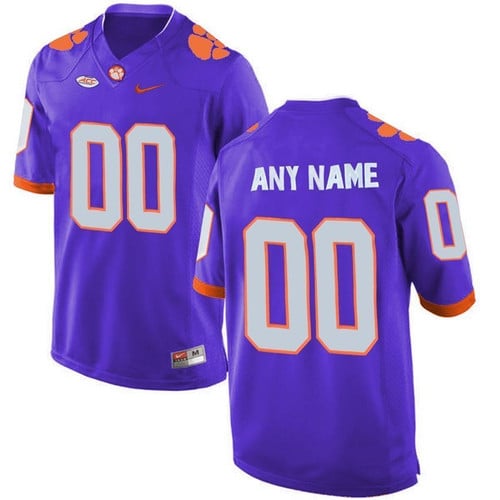 Male Clemson Tigers Purple College Limited Football Customized Jersey