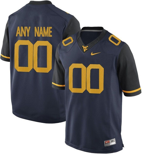 Men West Virginia Mountaineers Blue College Limited Football Customized Jersey