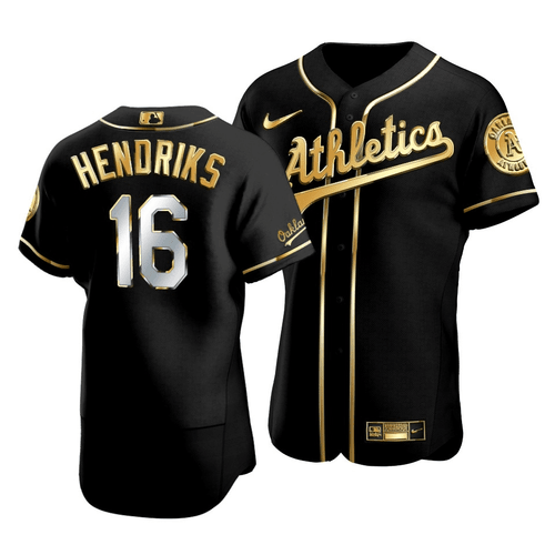 Men's Oakland Athletics Liam Hendriks #16 Golden Edition Black  Jersey , MLB Jersey